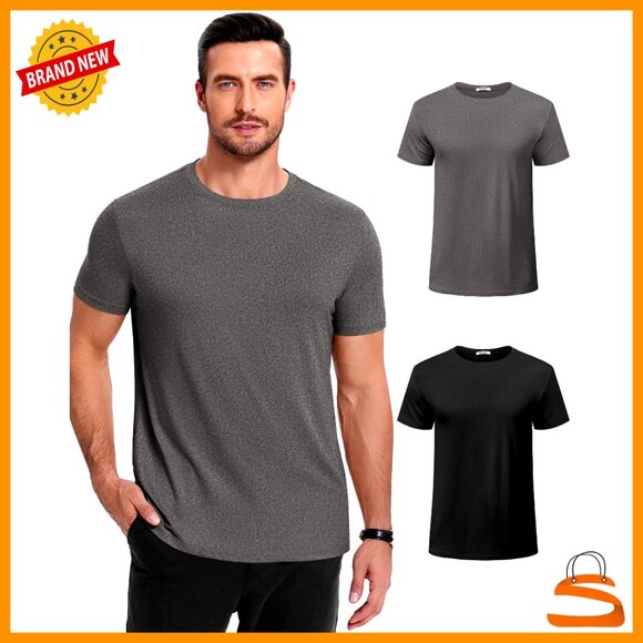 Short Sleeve Crew Neck T-Shirt Casual Summer Basic Tee Minimal Fit Classic Style